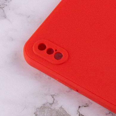 Силиконовый чехол Candy Full Camera для Apple iPhone X / XS (5.8") Красный / Red