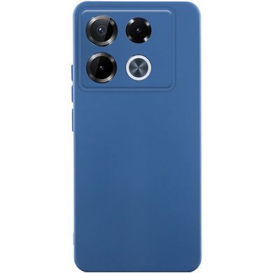Чехол TPU GETMAN Liquid Silk Full Camera для Infinix Note 40 Pro 4G Синий / Navy Blue