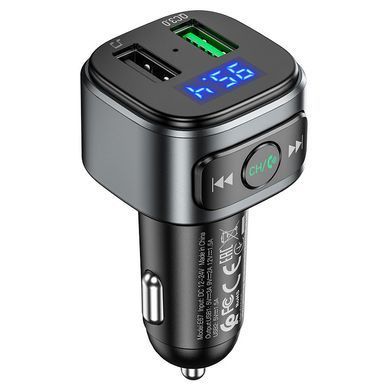АЗУ FM модулятор Hoco E67 QC3.0 (2USB-A) Черный
