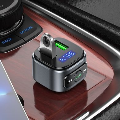 АЗУ FM модулятор Hoco E67 QC3.0 (2USB-A) Черный