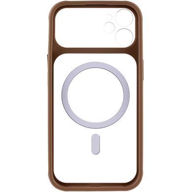 Чохол TPU+PC GETMAN Moon Clear with MagSafe для Apple iPhone 11 (6.1") Brown