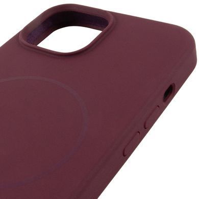 Чехол Silk Full Protective (AA) NO LOGO with Magnetic Fit для Apple iPhone 13 (6.1") Бордовый / Plum