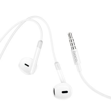 Стерео наушники Hoco M109 Pure joe (3.5mm/1.2m) White