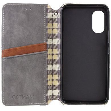 Кожаный чехол-книжка GETMAN Cubic (PU) для Oppo A38 / A18 Серый