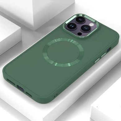 TPU чехол Bonbon Metal Style with Magnetic Fit для Apple iPhone 16 Pro (6.3") Зеленый / Pine green