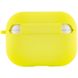 Силиконовый футляр с микрофиброй для наушников Airpods Pro Желтый / Bright Yellow фото 3