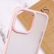 TPU+PC чохол Metal Buttons для Apple iPhone 13 Pro Max (6.7") Рожевий / Pink фото 6