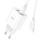 МЗП Hoco C80A Plus Rapido PD20W+QC3.0 (1USB-A/1C) + кабель Type-C to Lightning White фото 4