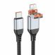 Дата кабель Hoco U128 Viking 2in1 USB/Type-C to Type-C (1m) Black фото 1