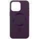 Шкіряний чохол Bonbon Leather Metal Style with MagSafe для Apple iPhone 15 Plus (6.7") Фіолетовий / Dark Purple фото 1