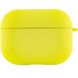 Силиконовый футляр с микрофиброй для наушников Airpods Pro Желтый / Bright Yellow фото 2