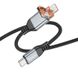 Дата кабель Hoco U128 Viking 2in1 USB/Type-C to Type-C (1m) Black фото 3