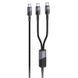 Дата кабель Hoco U139 Type-C to Type-C/Type-C 100W (1.2m) Black фото 1