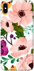 Чохол itsPrint Акварельні квіти для Apple iPhone XS Max (6.5")