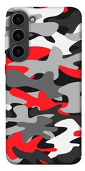 Чехол itsPrint Красно-серый камуфляж для Samsung Galaxy S23