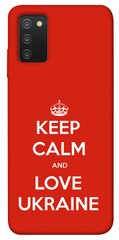 Чохол йогоPrint Keep calm and love Ukraine для Samsung Galaxy A03s