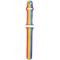 Силиконовый ремешок Rainbow для Apple watch 38mm / 40mm Красный / Фиолетовый