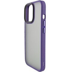 TPU+PC чохол Metal Buttons для Apple iPhone 15 (6.1") Темно-Фіолетовий