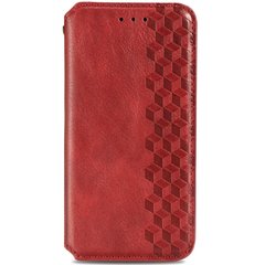 Кожаный чехол книжка GETMAN Cubic (PU) для Xiaomi Redmi Note 12 4G Красный