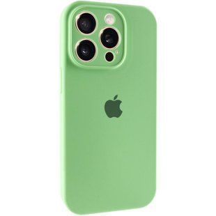 Чехол Silicone Case Full Camera Protective (AA) для Apple iPhone 13 Pro (6.1") Мятный / Mint