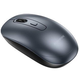 Мышь беспроводная Borofone BG13 Winner 2.4G Black / Metal gray