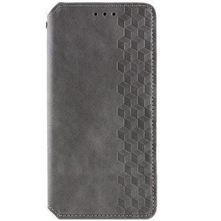 Кожаный чехол-книжка GETMAN Cubic (PU) для Samsung Galaxy A07 Серый