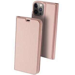 Уценка Чехол-книжка Dux Ducis с карманом для визиток для Apple iPhone 13 Pro Max (6.7") Поврежденная упаковка / Rose Gold