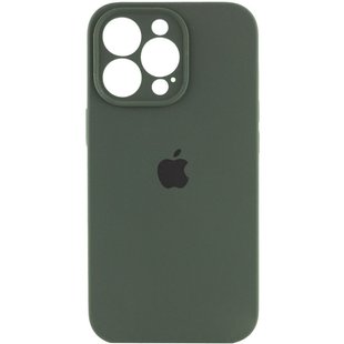 Уценка Чехол Silicone Case Full Camera Protective (AA) для Apple iPhone 15 Pro (6.1") Эстетический дефект / Зеленый / Cyprus Green