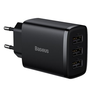 СЗУ Baseus Compact 17W (3USB) (CCXJ02) Черный