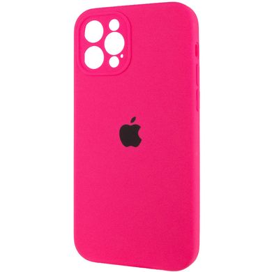 Чохол Silicone Case Full Camera Protective (AA) для Apple iPhone 12 Pro (6.1") Рожевий / Barbie pink