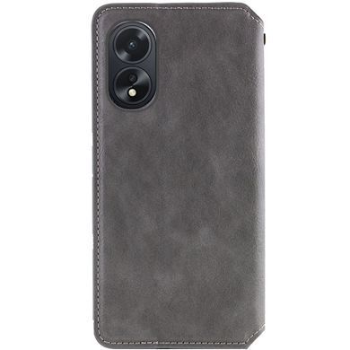 Шкіряний чохол книжка GETMAN Cubic (PU) для Oppo A38 / A18 Сірий
