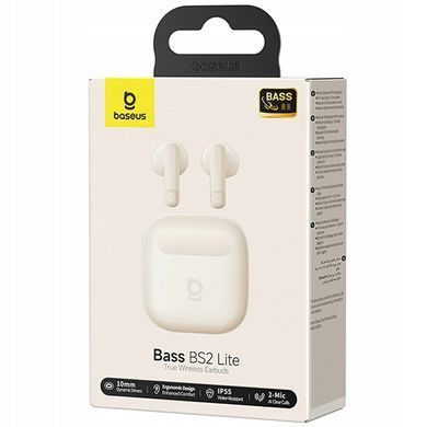 Уцінка Бездротові TWS навушники Baseus Bass BS2 Lite (A0010A) Відкрита упаковка / Sunlight Pink