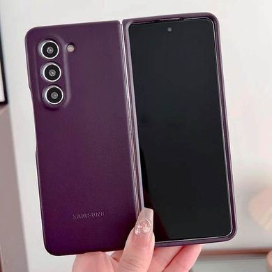 Кожаный чехол Leather Case (AAA) для Samsung Galaxy Z Fold5 Purple