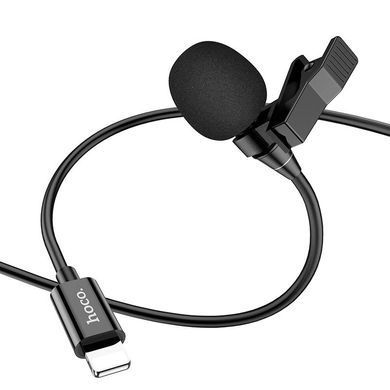 Микрофон петличный Hoco L14 Lightning (2m) Black