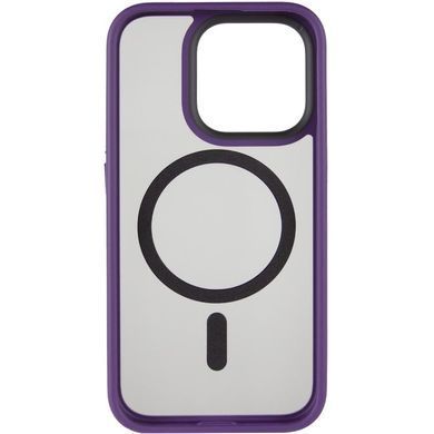 TPU+PC чехол Metal Buttons with Magnetic Fit для Apple iPhone 15 Pro Max (6.7") Темно-фиолетовый / Dark Purple