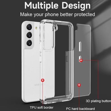 Чохол TPU+PC Clear 2.0 mm metal buttons для Samsung Galaxy S22 Прозорий