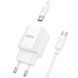 СЗУ Hoco C147A PD20W+QC3.0 (1USB-A/1C) + кабель Type-C to Type-C White фото 3