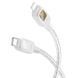 Дата кабель Hoco U124 Stone silicone power-off Type-C to Lightning (1.2m) Gray фото 2