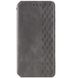 Кожаный чехол книжка GETMAN Cubic (PU) для Samsung Galaxy S24 Серый фото 1