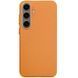 Кожаный чехол Leather Case (AAA) для Samsung Galaxy S25 Orange