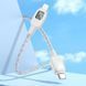 Дата кабель Hoco U124 Stone silicone power-off Type-C to Lightning (1.2m) Gray фото 5