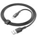 Дата кабель Hoco U120 Transparent explore intelligent power-off USB to Lightning (1.2m) Black фото 4