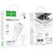 СЗУ Hoco C147A PD20W+QC3.0 (1USB-A/1C) + кабель Type-C to Type-C White фото 6