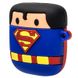 Силиконовый футляр Marvel & DC series для наушников AirPods 1/2 + кольцо Супермен/Синий фото 3