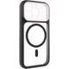 Чехол TPU+PC GETMAN Moon Clear with MagSafe для Apple iPhone 15 Pro Max (6.7") Black