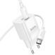 СЗУ Hoco C147A PD20W+QC3.0 (1USB-A/1C) + кабель Type-C to Type-C White фото 4