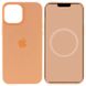Чехол Silicone case (AAA) full with Magsafe and Animation для Apple iPhone 15 Pro Max (6.7") Оранжевый / Orange Sorbet