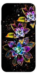 Чехол itsPrint Flowers on black для Samsung J730 Galaxy J7 (2017)