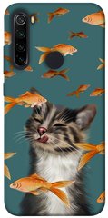 Чехол itsPrint Cat with fish для Xiaomi Redmi Note 8