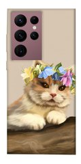 Чохол itsPrint Cat in flowers для Samsung Galaxy S22 Ultra